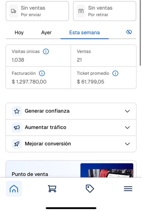 Captura de resultados de un alumno del curso de Ana